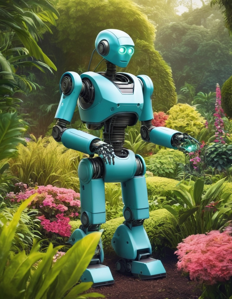 robot, gardener, botanical, garden, technology, robots