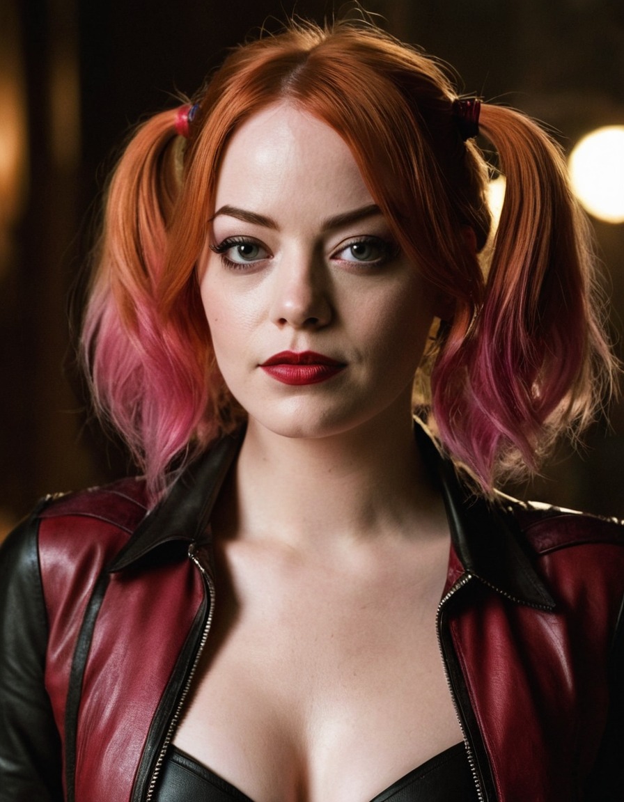 harley quinn, emma stone, dc comics, actress, character, villain, film adaptation