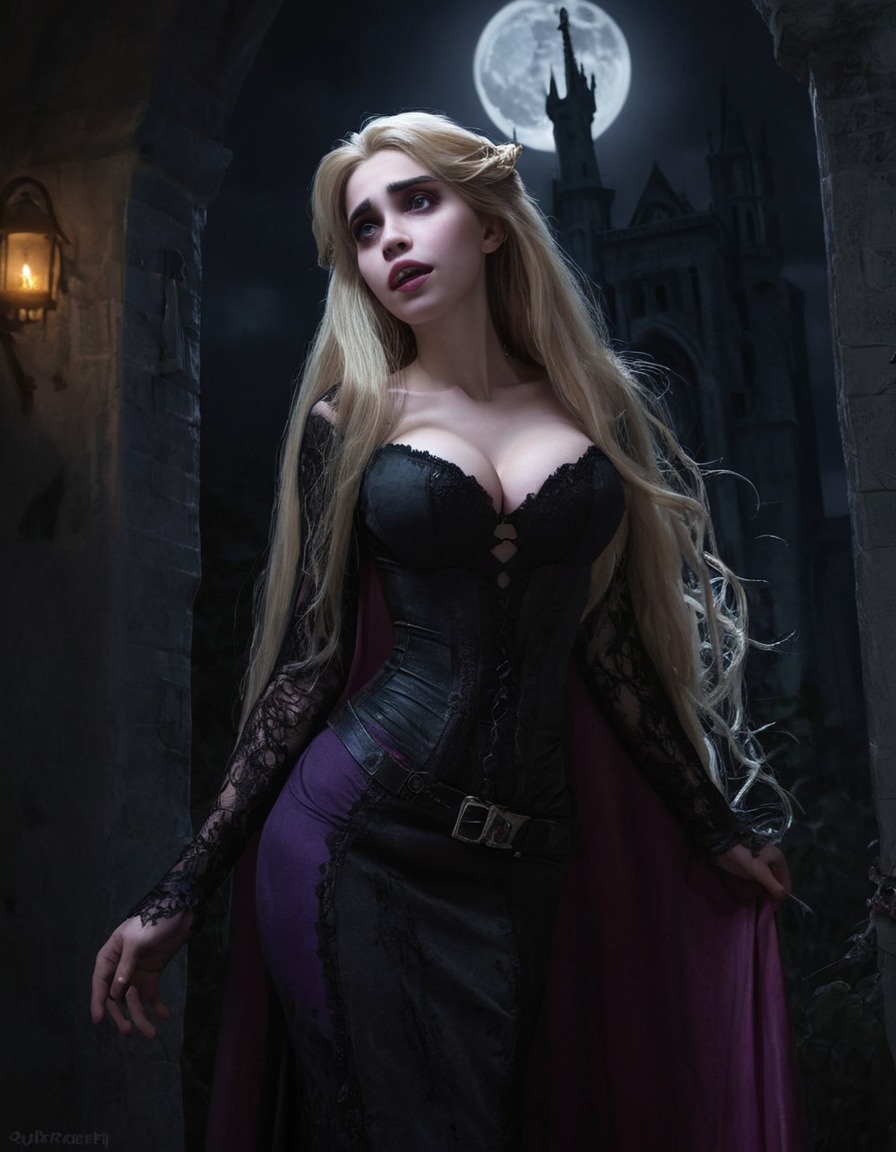 vampire, rapunzel (tangled), tangled, fairytale, disney, dark fantasy