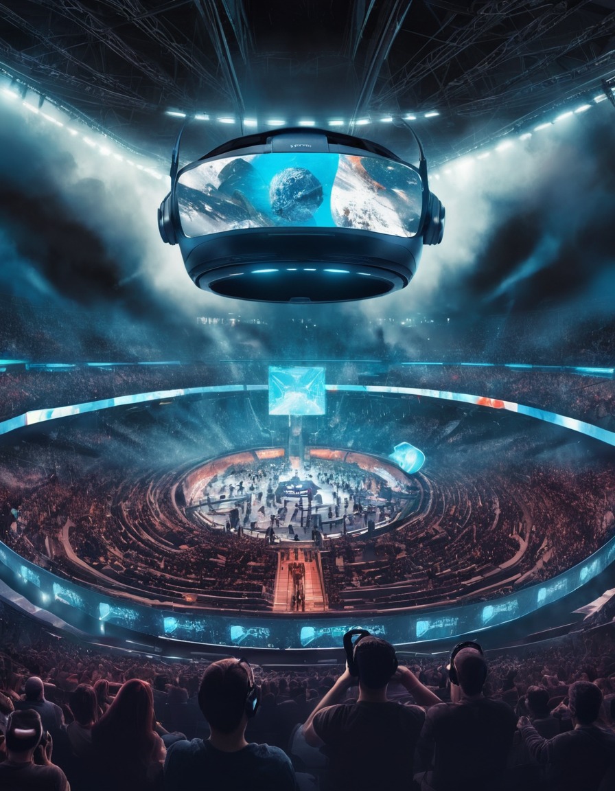 virtual reality, gaming, tournament, digital world, arena, future