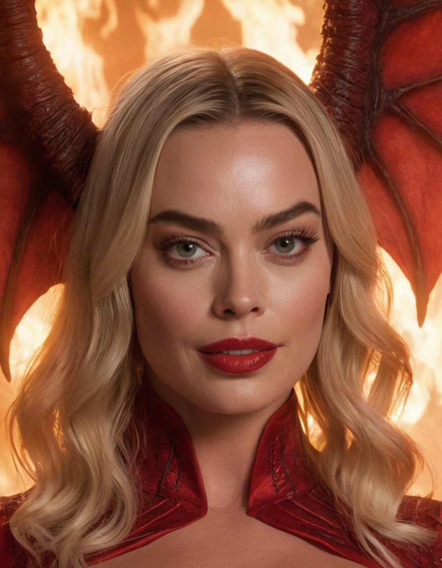 margot robbie, demon, actress, character, sinister, supernatural, celebrity