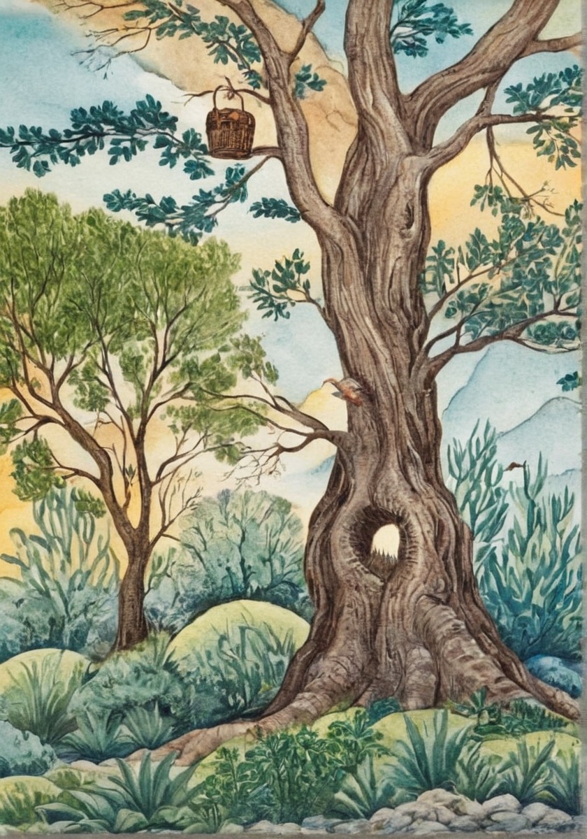 forest, coloredpencil