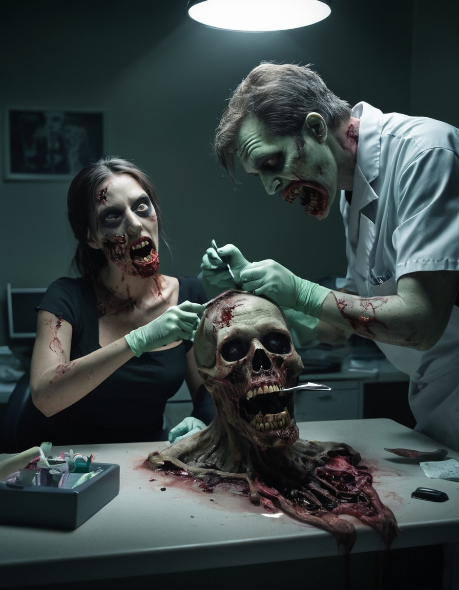 zombie, dentist, decay, horror