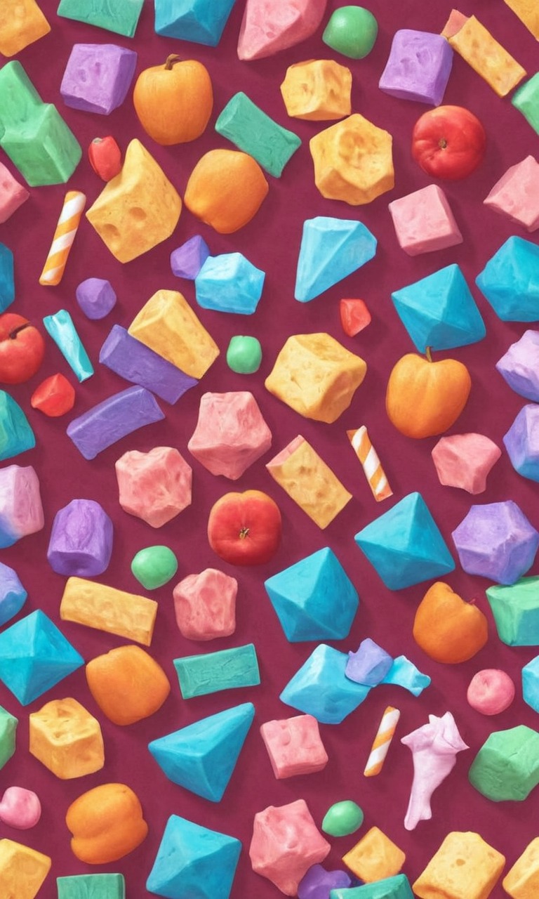 wallpaper, candy, pixelated, sweets