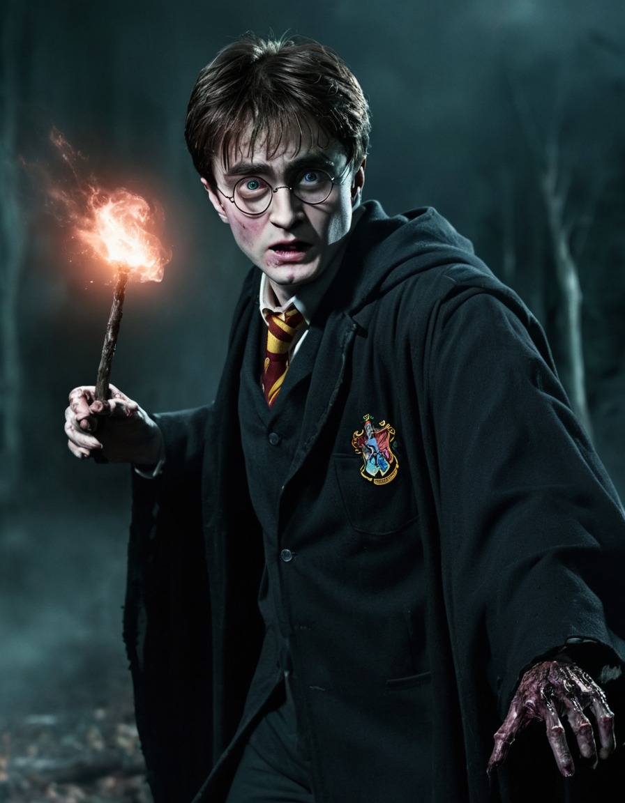 harry potter, zombie, wand, dark magic, fantasy