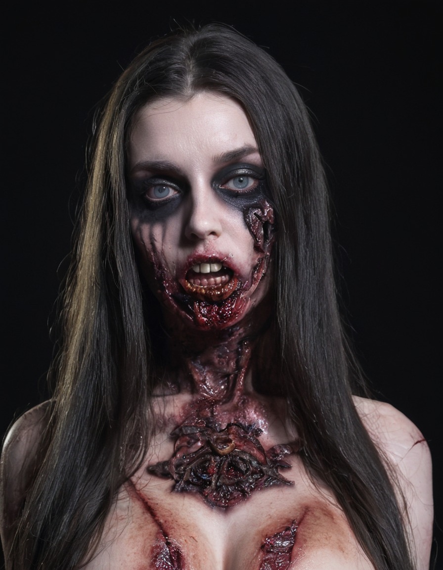 lana rhoades, adult film star, zombie, horror, seductive, transformation