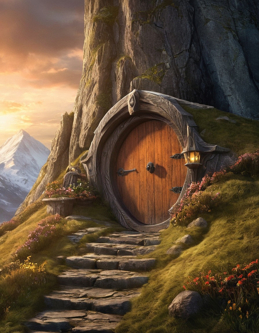 the hobbit, bilbo baggins, hidden door, lonely mountain, books