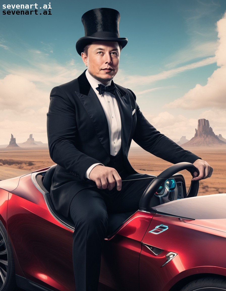 elon musk, top hat, monocle, flying car, tesla, elonmusk, musk