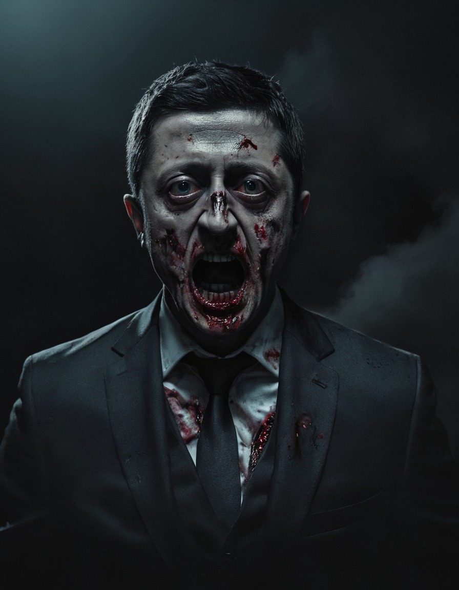 volodymyr zelenskyy, zombie, horror, darkness, politics