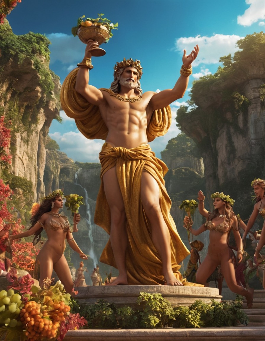 dionysus, greek mythology, god, epic, mythical figure, deity, mythical scene