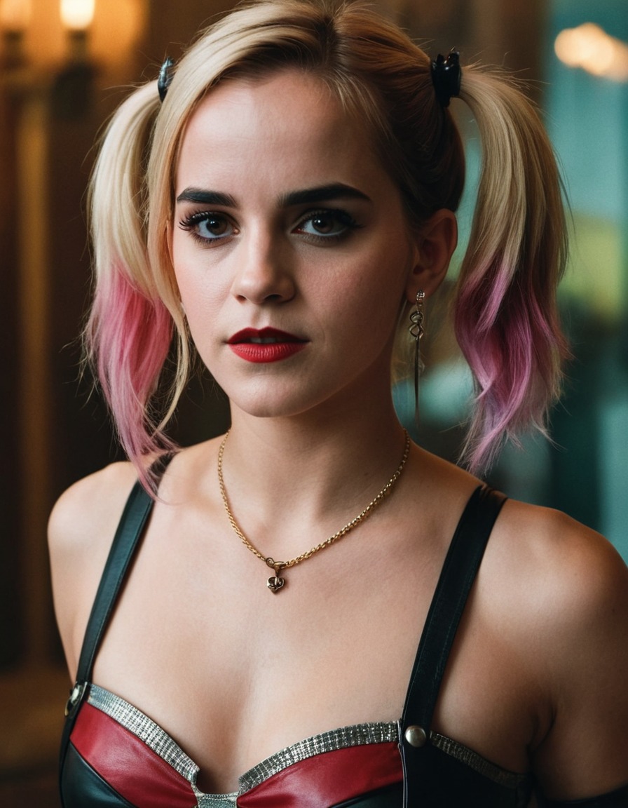 harley quinn, emma watson, actress, superhero, comics, dc comics