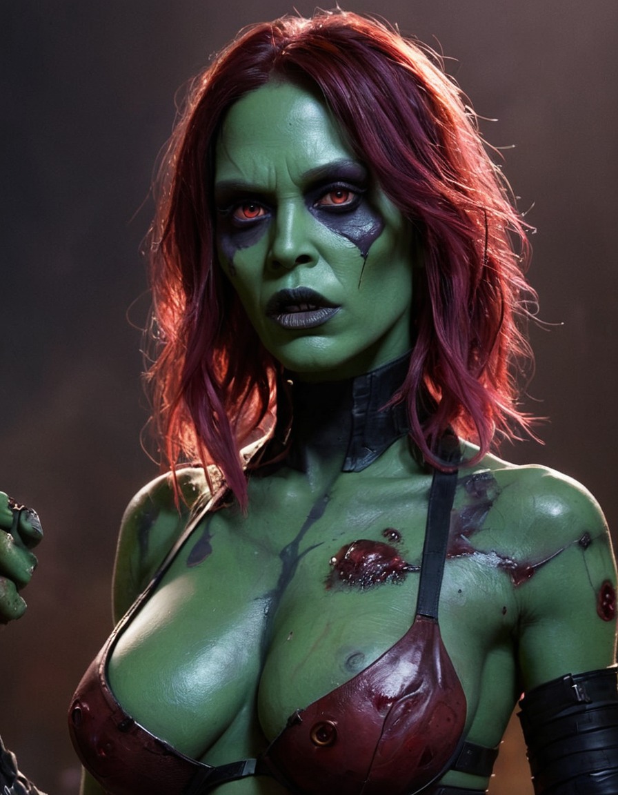 zombie, gamora, guardians of the galaxy, marvel, undead, superhero, sci-fi