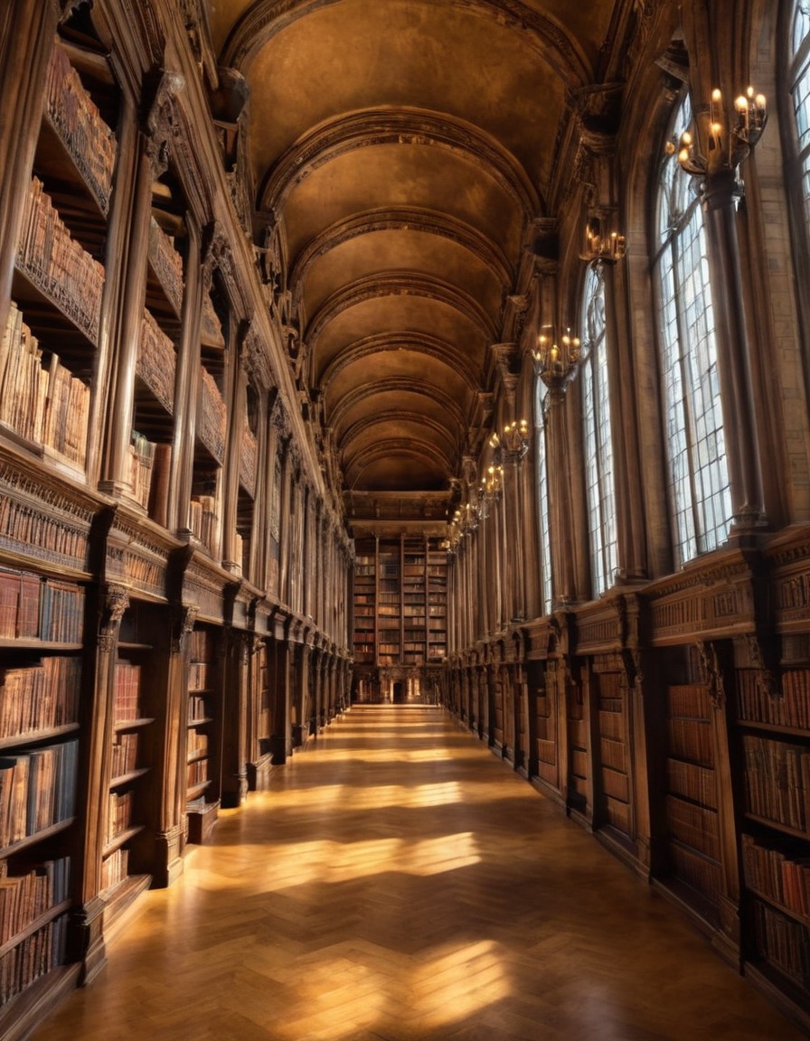 library, books, shelves, reading