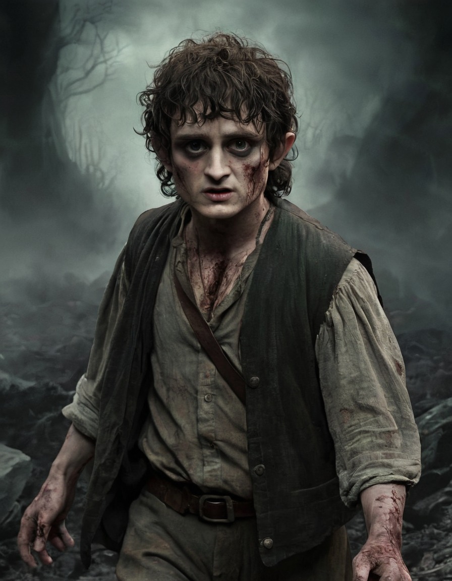 frodo baggins, zombie, lord of the rings, undead, fantasy