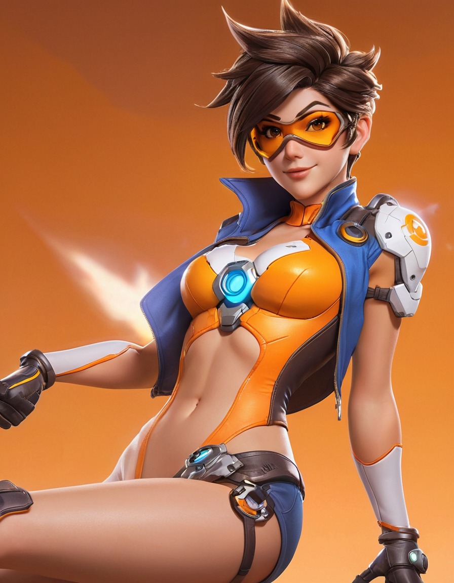 tracer (overwatch), video games, gaming, first-person shooter, character abilities, fast-paced gameplay, blinking