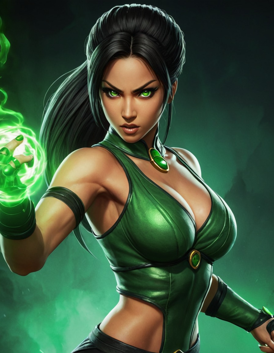 jade, mortal kombat, video game, combat, fighting, warrior, fierce, anime, games