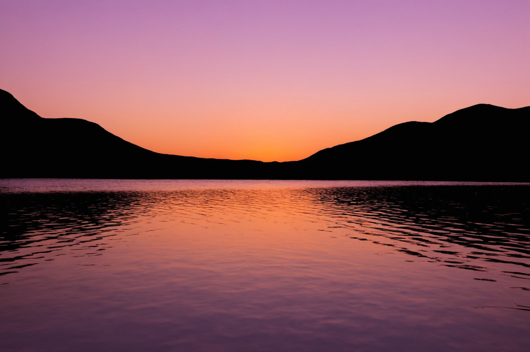 lake district, mountains, purples, sunset, reflections