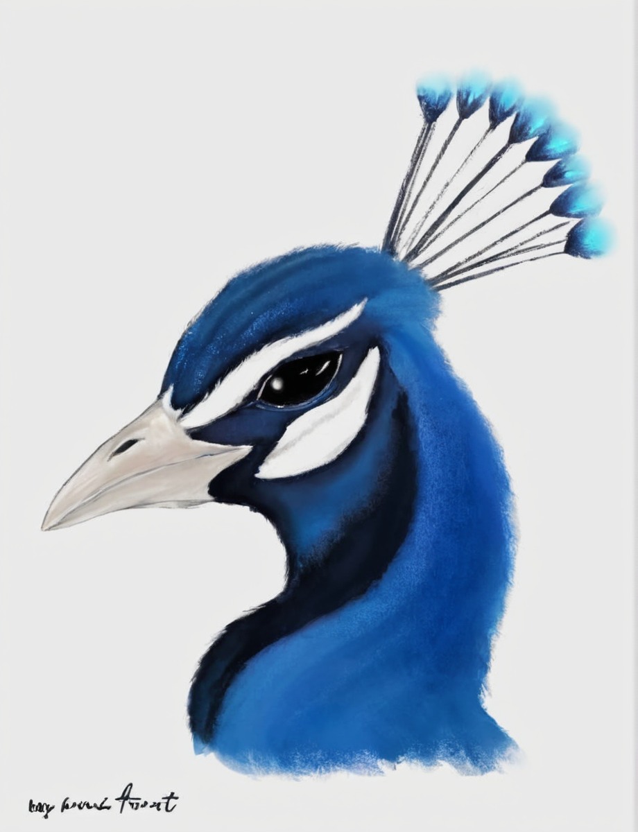 digitalpainting, bird, coloured, digitalart, animal, fanart, animalart, peacockart, peacocktutorial, peacock_tutorial