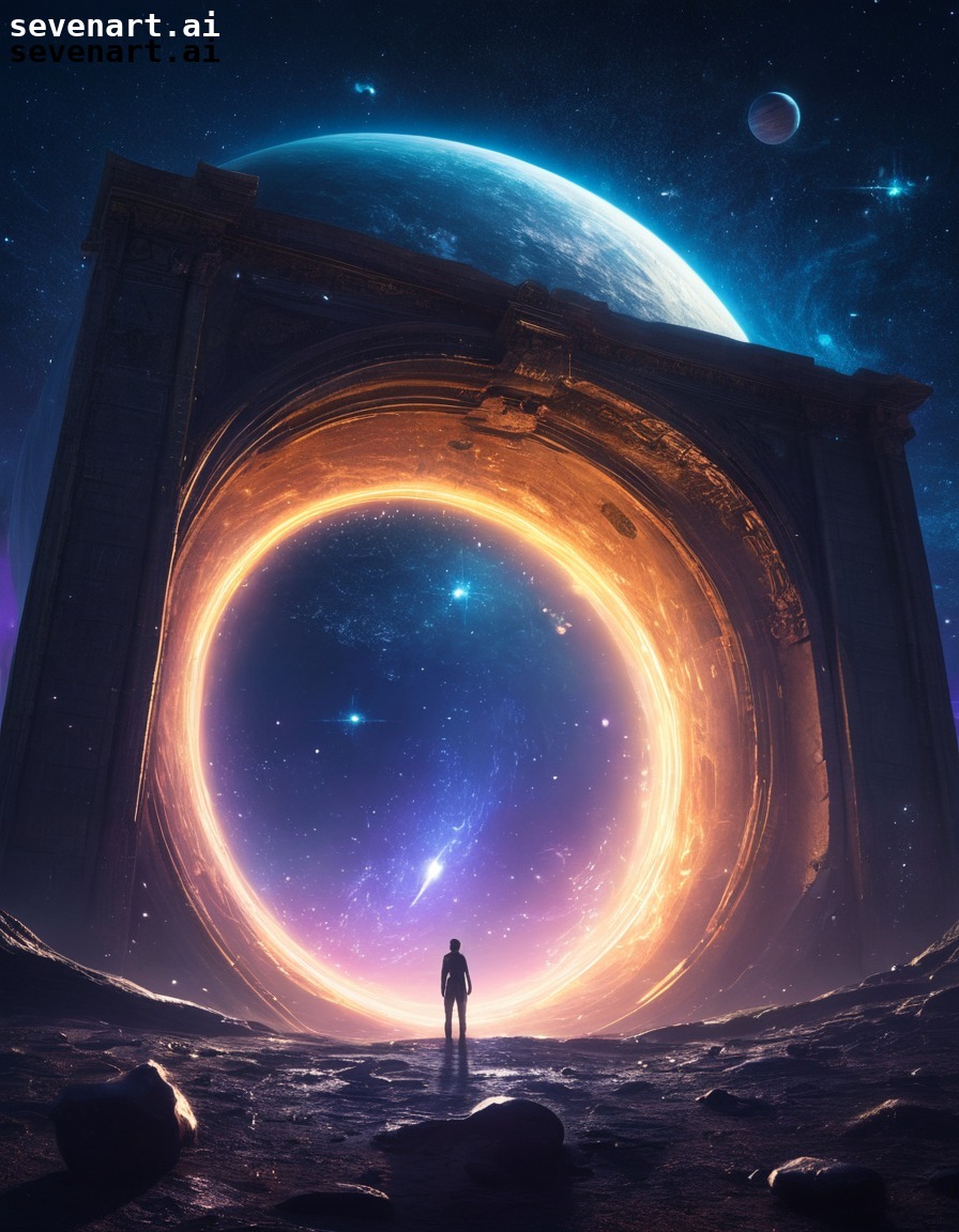 fantasy, portal, stars, universe, space