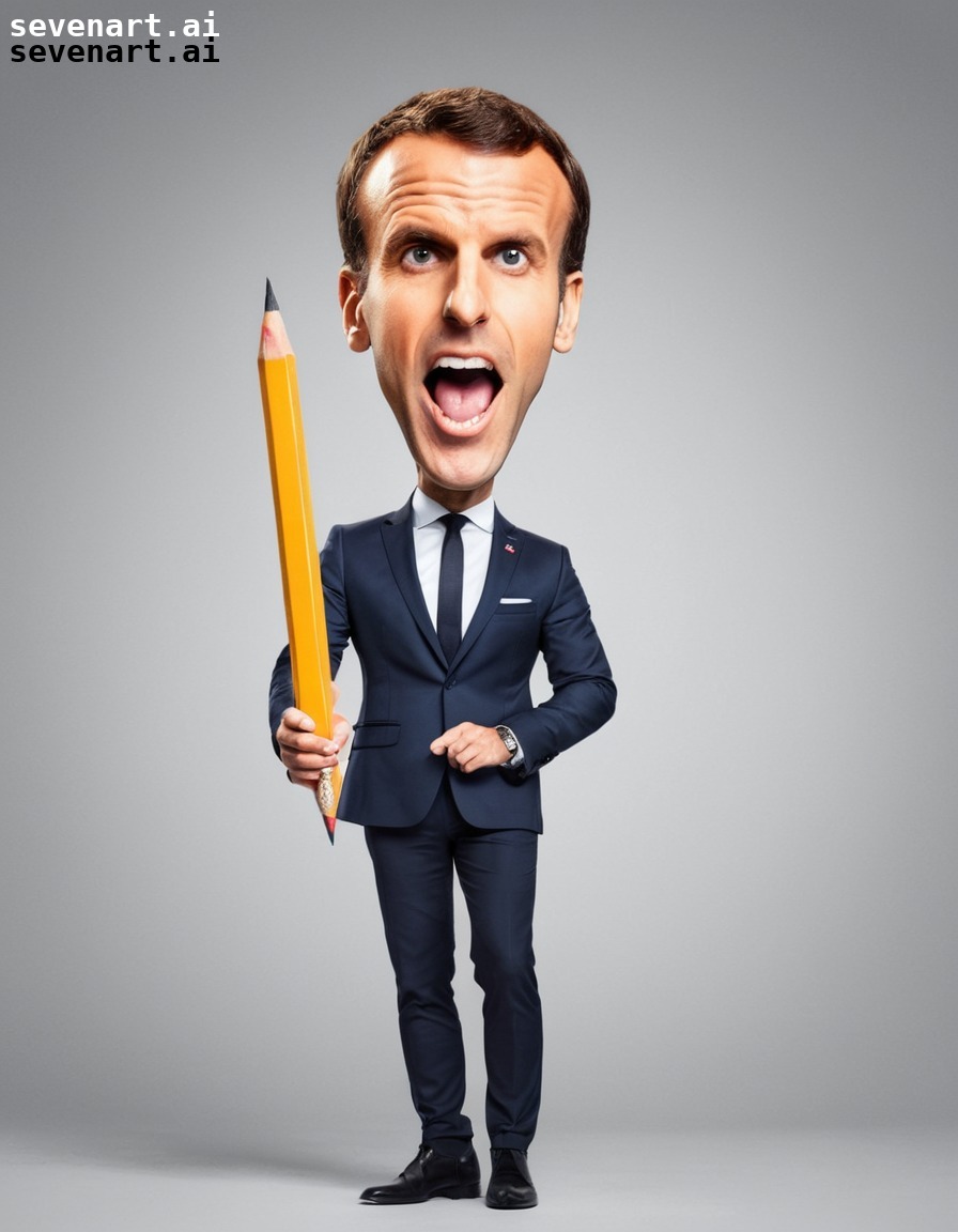 emmanuel macron, pencil, caricature, drawing, humor, france