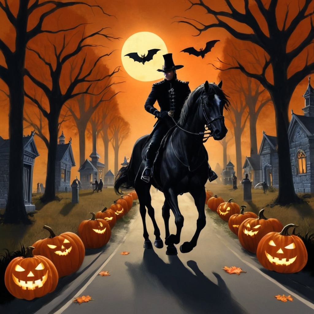 digitalart, spooky, halloween, cemetery, horror, horse, gothic, digitalpainting, witch, vampire, spirit, cowboy, pumpkinspice