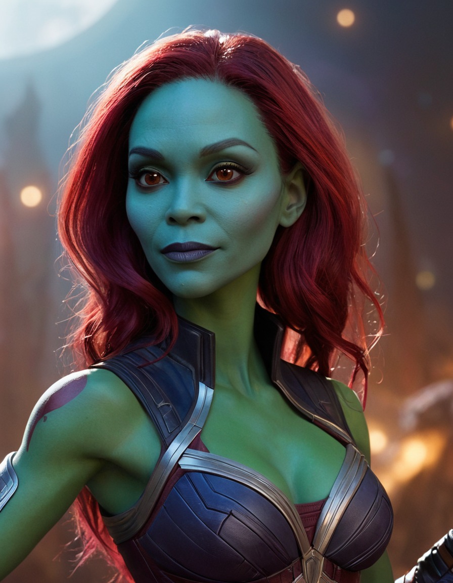 fun, gamora, guardians of the galaxy, caricature, marvel, humor