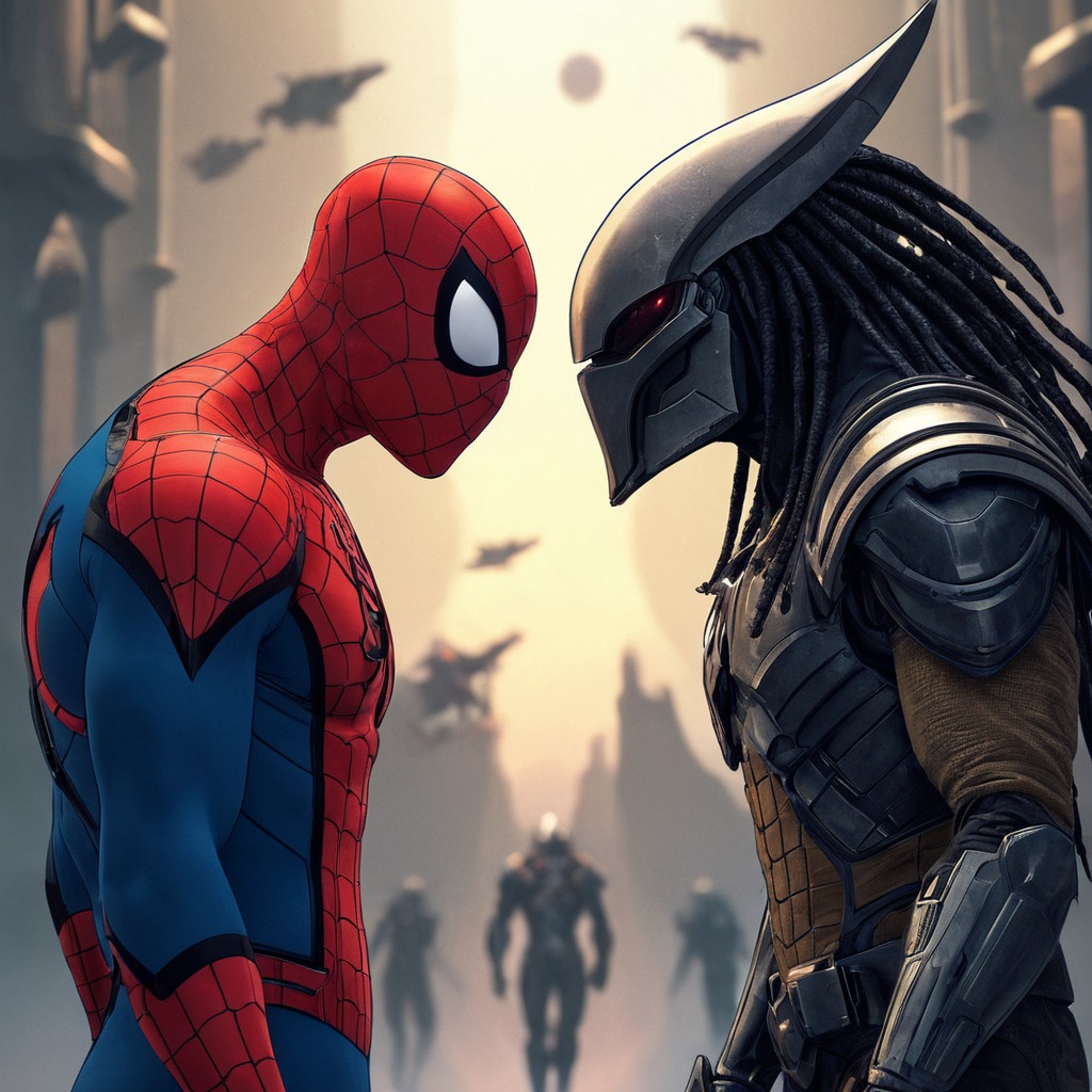 fanart, spiderman, digitalart, marvelcinematicuniverse, predator