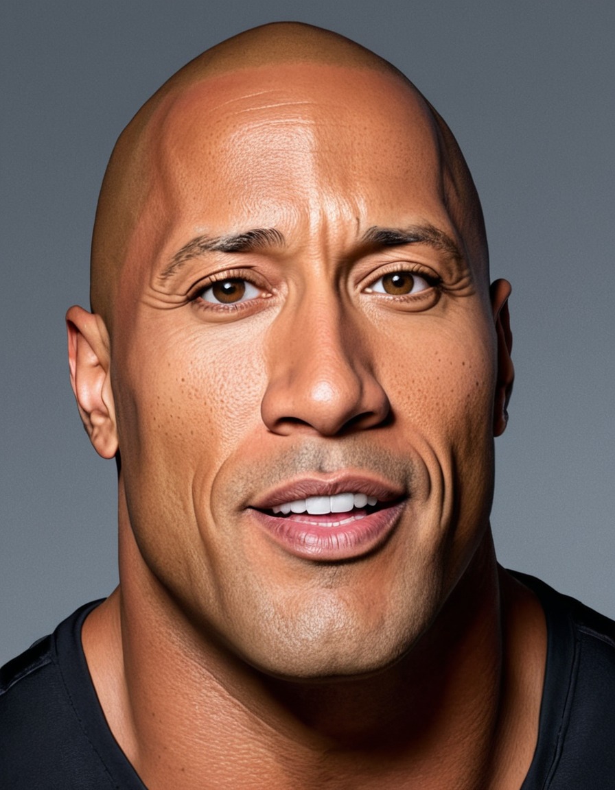 dwayne johnson, the rock, celebrity, painting, funny, pop culture, art