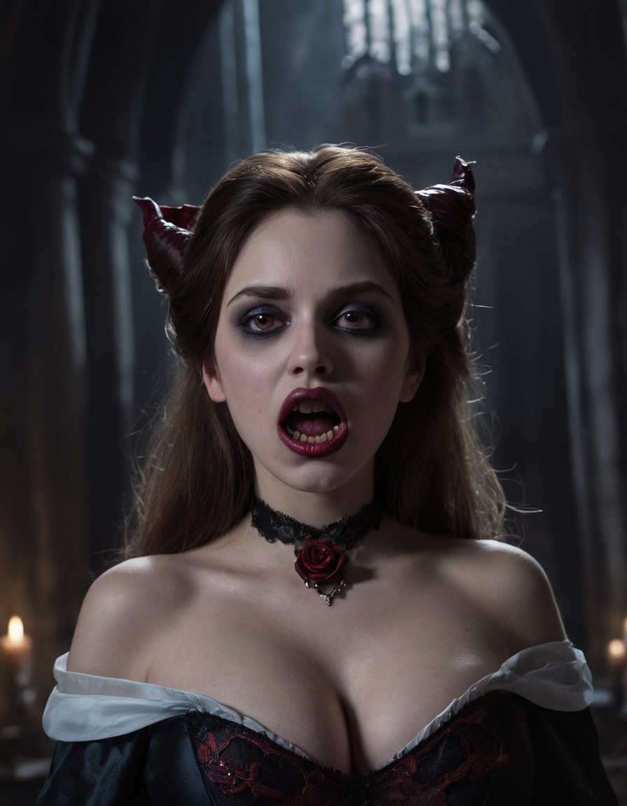 vampire, belle, beauty and the beast, fantasy, character transformation, dark fantasy