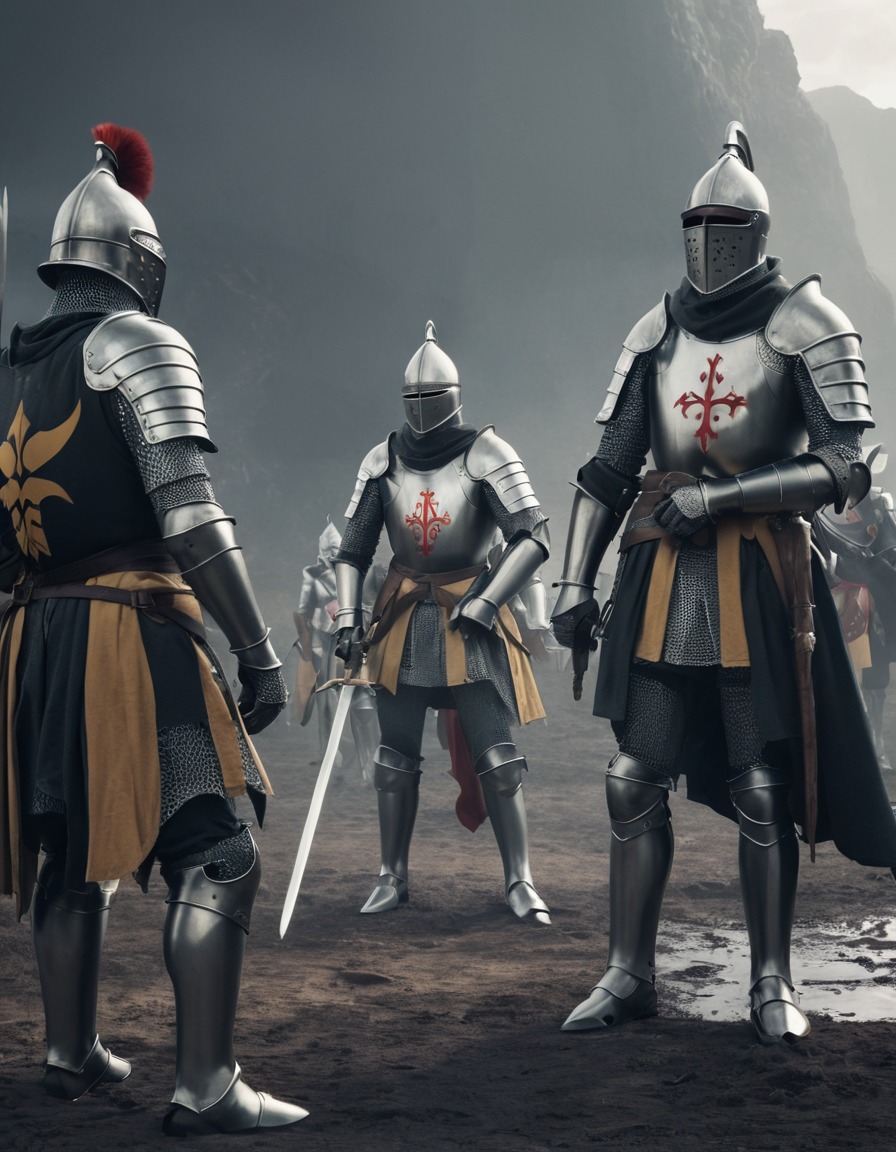 knights, armor, battle, medieval, preparation, middle ages