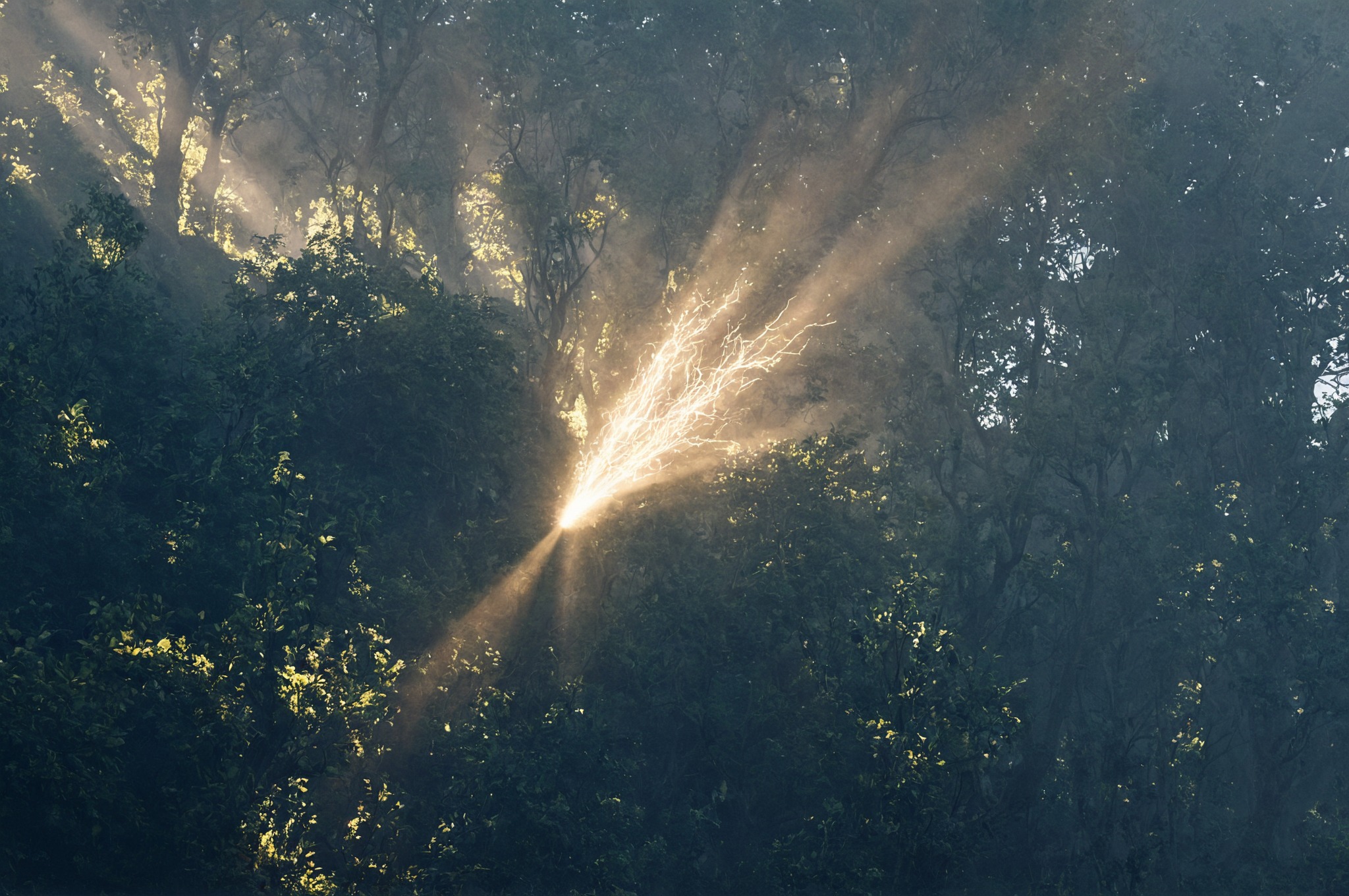 morning, mist, european hare