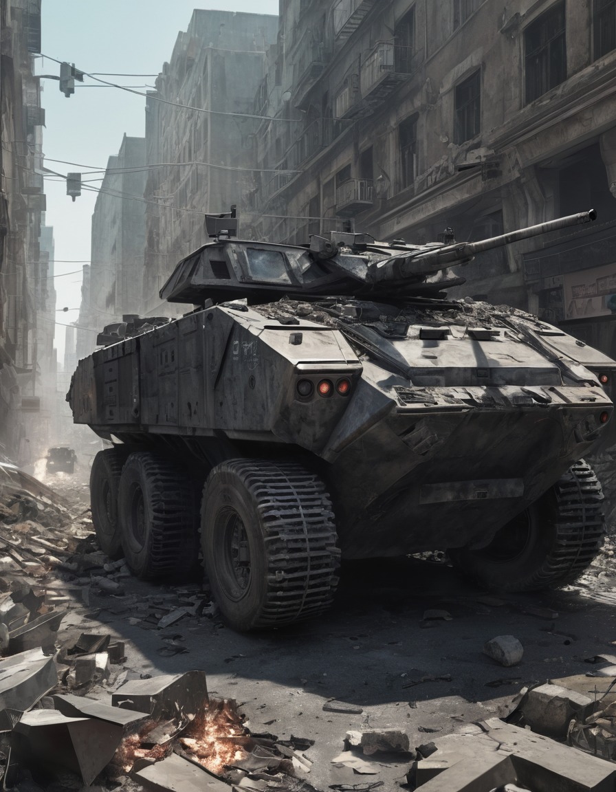 war, conflict, armored vehicle, city, siege, destruction, usa