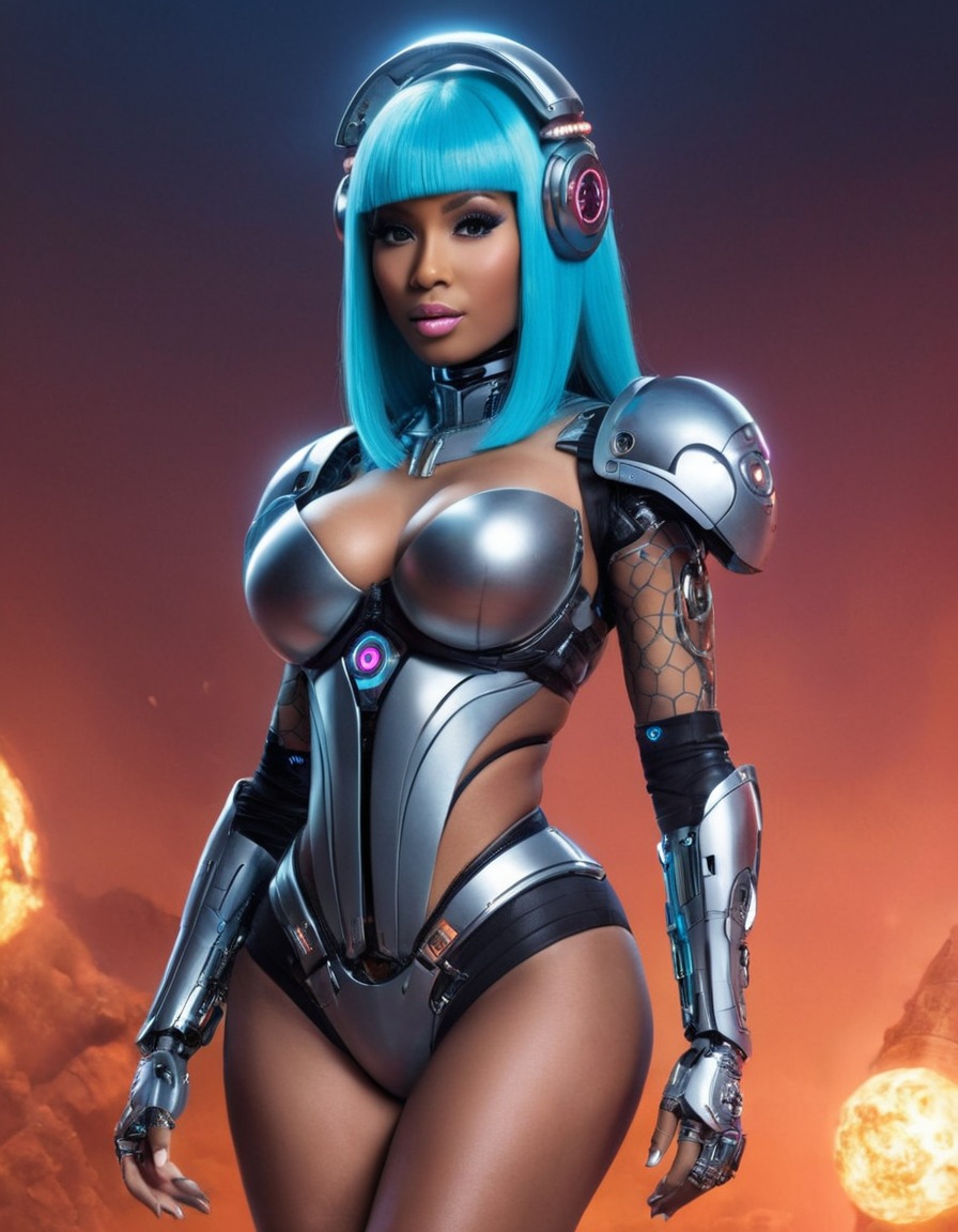 robot, nicki minaj, music, transformation, rapper, celebrity