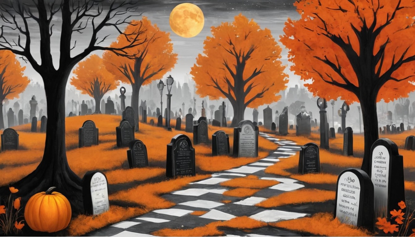 spooky, halloween, cemetery, horror, creepy, abstractart, animal, creature, cute, dark, demon, epic, evil, fantasy, gravestone, graveyard, macabre, monster, night, scifi, scififantasy, shadow, tombstone, aiart, dailychallenge, jamesar, noaihaters