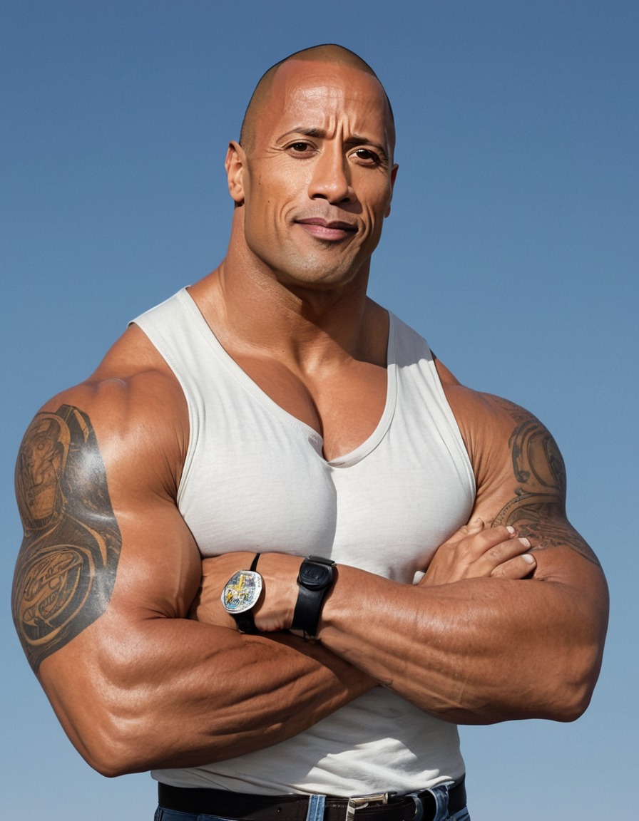 dwayne johnson, the rock, funny, painting, celebrity, pop culture, humor