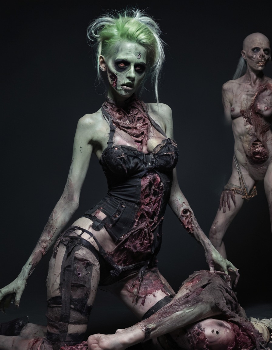 zombie, fashion designer, grotesque, horror, fashion show