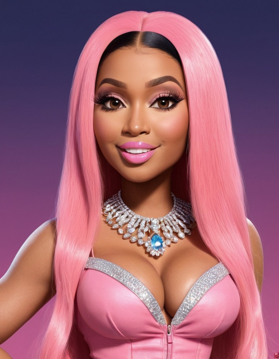 funny, nicki minaj, caricature, musician, entertainer