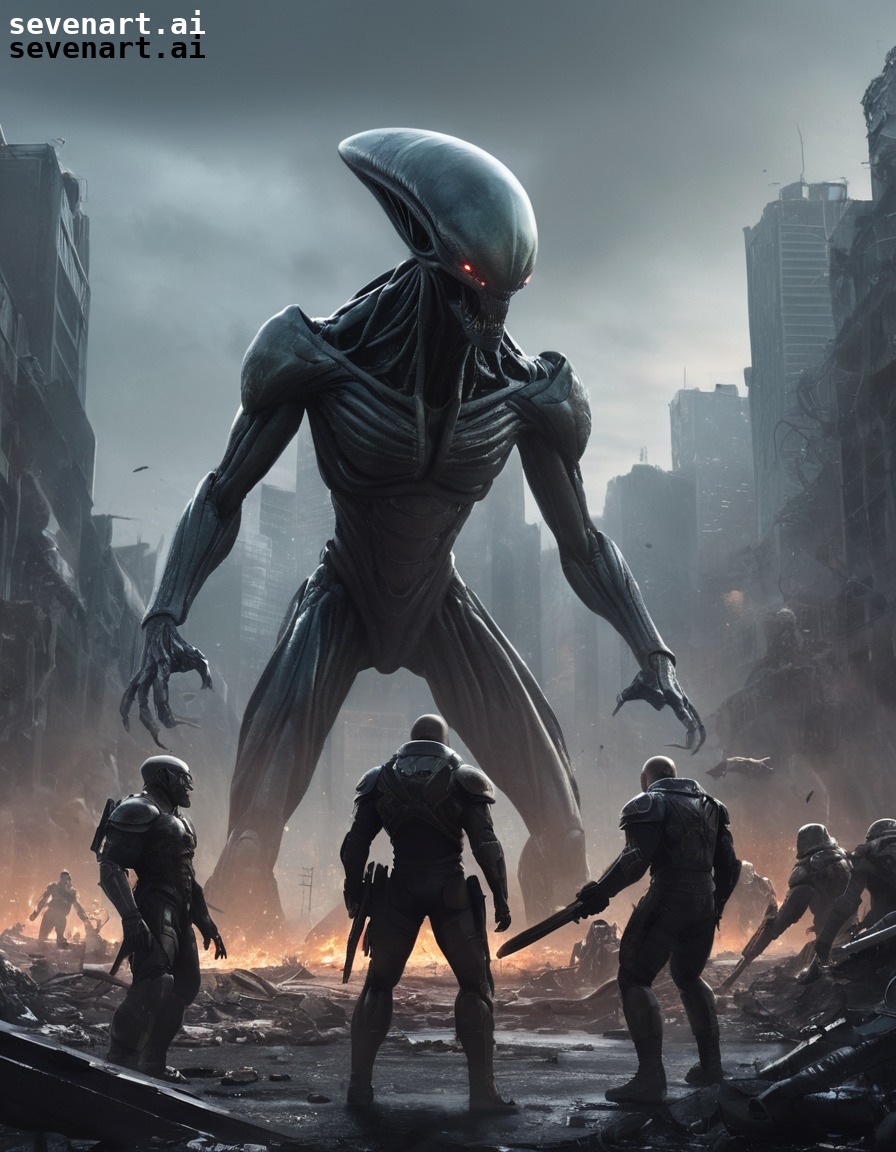 alien invasion, urban warfare, sci-fi, post-apocalyptic, battle, aliens, three body problem, trisolaran