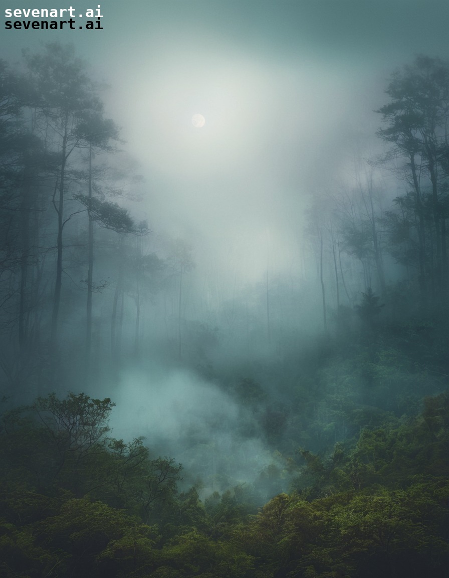 forest, fog, mysterious, nature, surreal