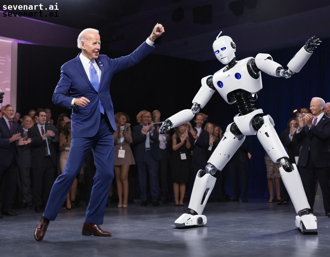 joe biden, robot, dance-off, competition, fun, usa