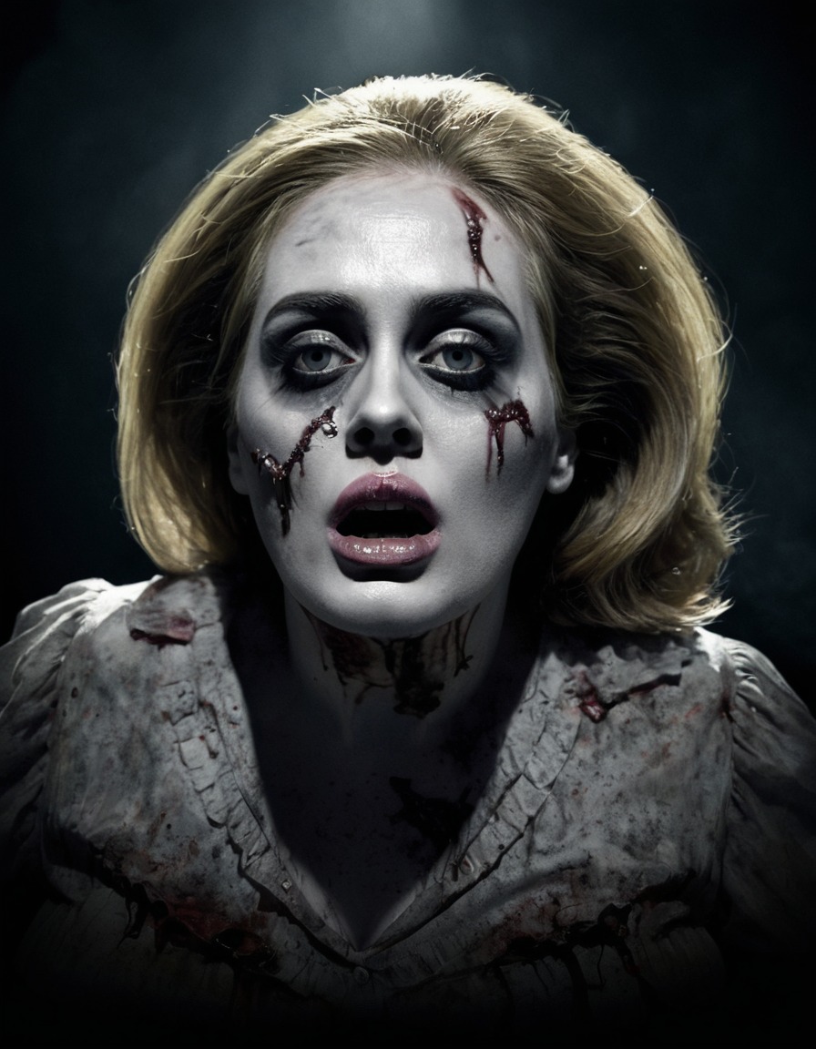 adele, zombie, singer, horror, music, shadows, celebrities