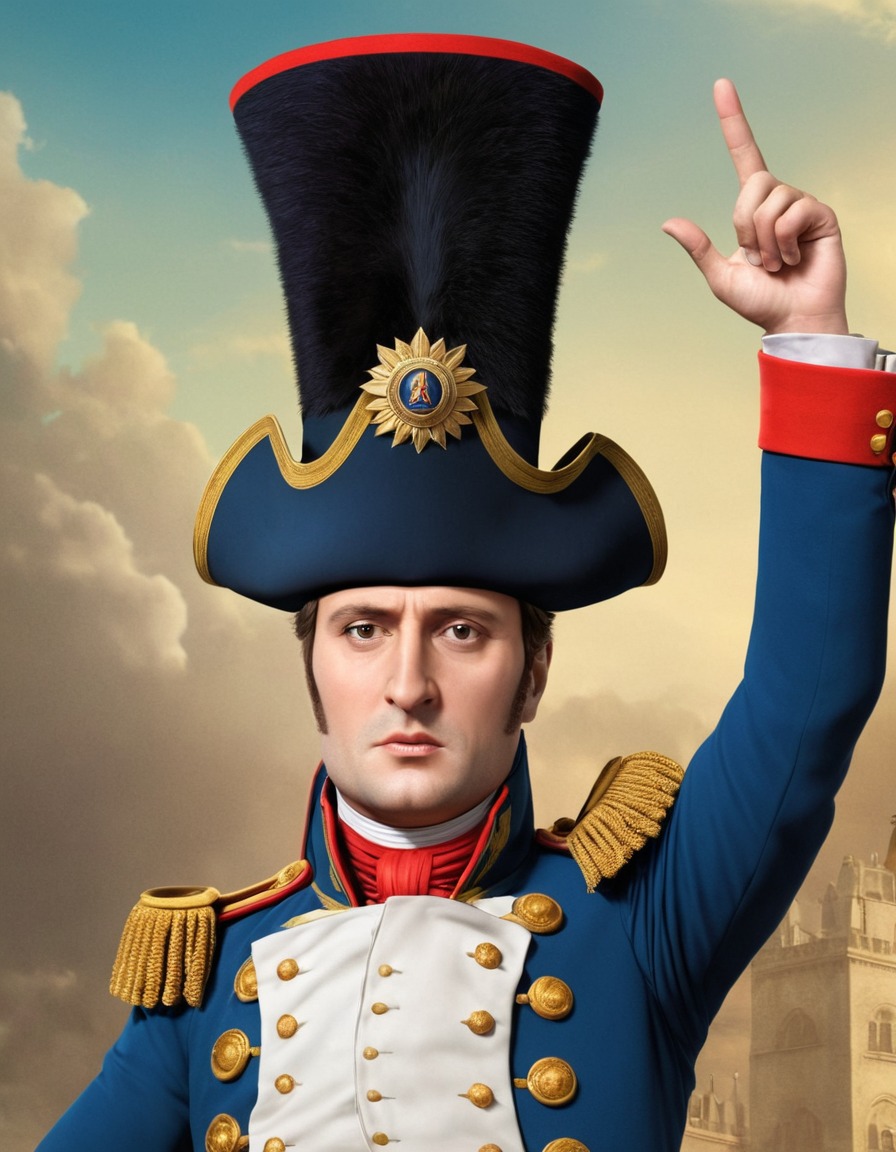 napoleon bonaparte, caricature, hat, funny