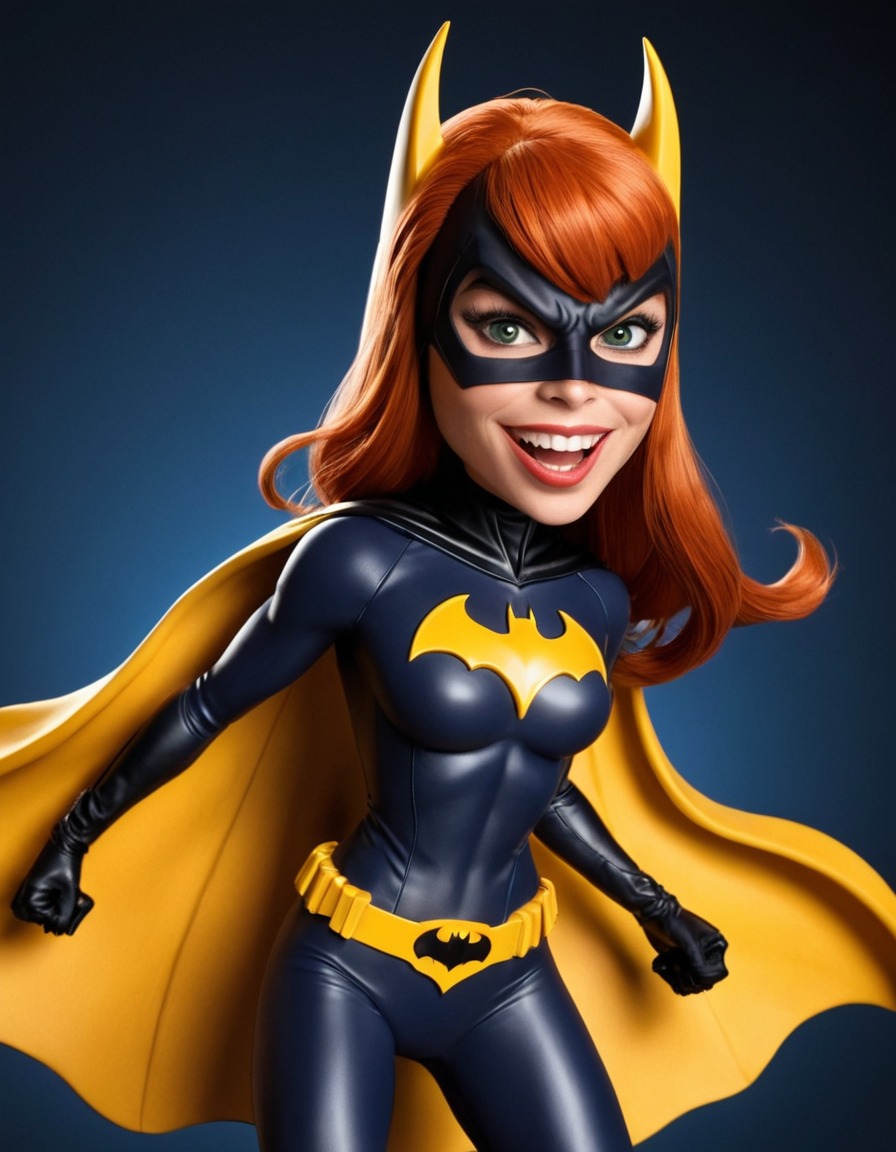 dc comics, batgirl, superhero, comics, funny, caricature