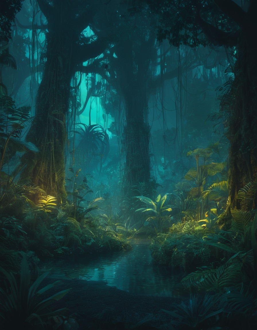 fantasy, magical, enchanted, sentient, rainforest