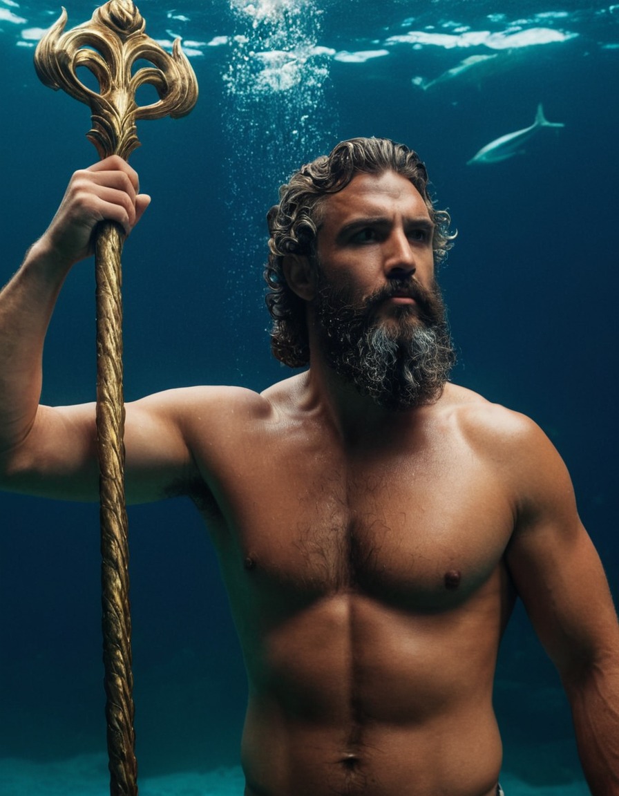 poseidon, greek mythology, sea, contemporary, deity, mythological figure