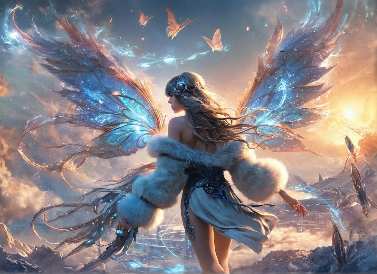 beauty, magic, fantasyart, angel, fairy, butterflies, digitalart, portrait, wallpaper, sky, flying, beautiful, butterfly, butterflygirl, colorful, fantasy, fantasycharacter, fantasyillustration, iridescence, fairytailfanart