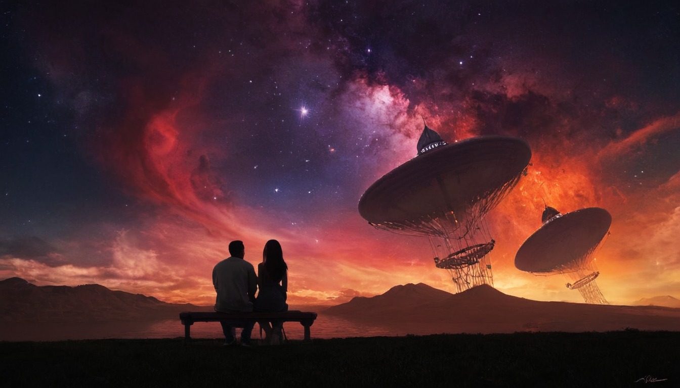 adobe, connection, couple, creative, digital, edit, landscape, romantic, signal, sky, sunset, view, wallpaper, art, digitalart, digitalartwork, digitalpainting, mattepainting, painting, photomanipulation, photoshop, photoshoppainting, 2560x1440