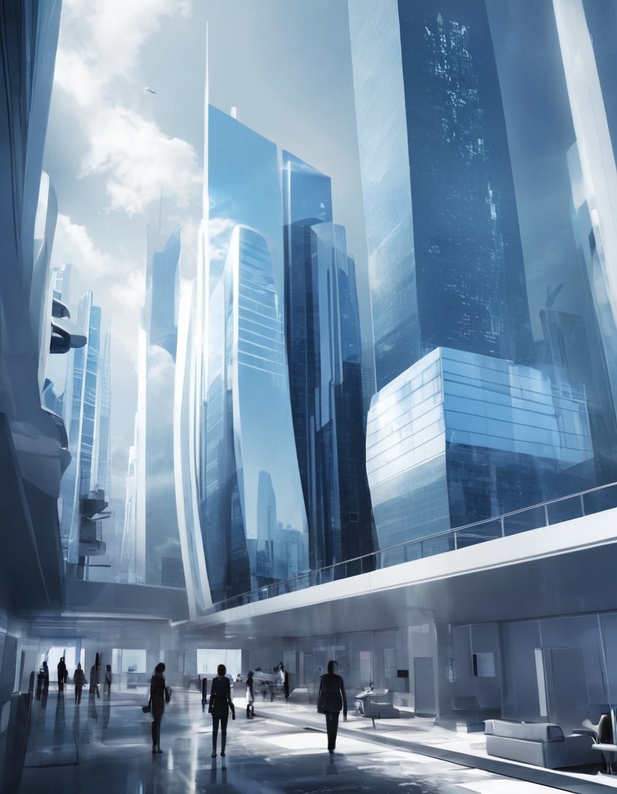 futuristic, office buildings, architecture, design, mirror's edge, games, girls from games