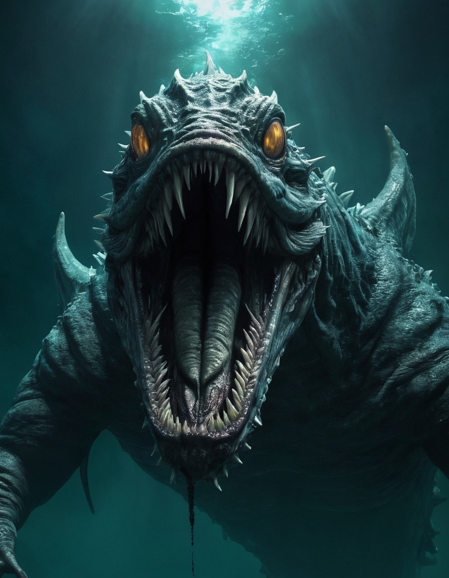 leviathan, sea monster, terrible, horrible, frightful, epic, mythical creature