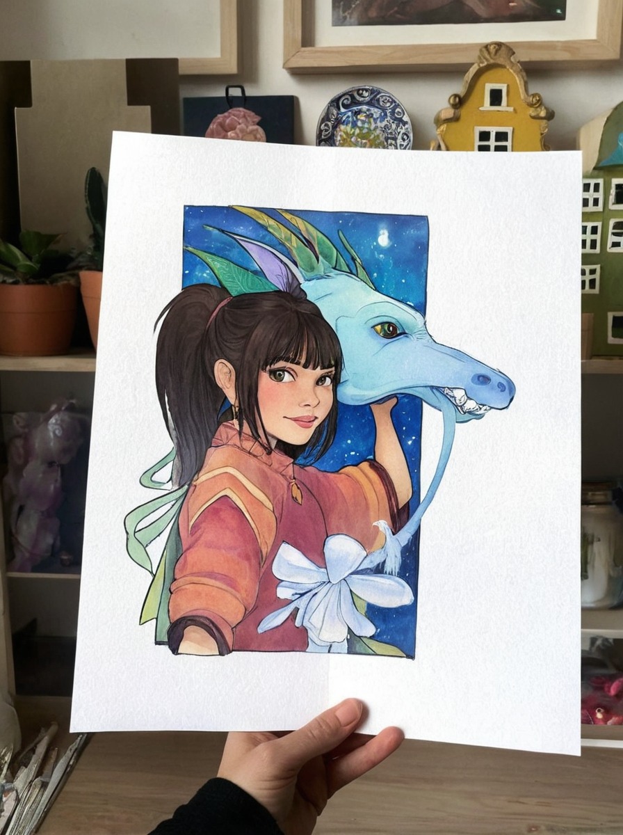 animedrawing, animefanart, fanart, fanartdrawing, gouachepainting, illustrationart, spiritedaway, illustrationpainting, ghiblifanart, gouacheart, gouacheillustration, ghibliinspired